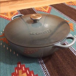 Le Creuset enameled cast iron soup pot